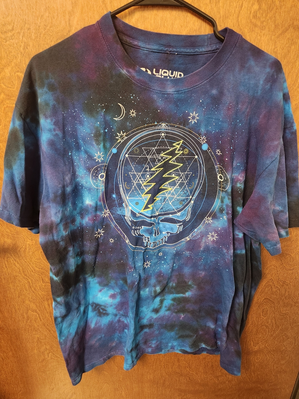 Grateful Dead Liquid Blue Tie-Dye Short Sleeve XL NWOT